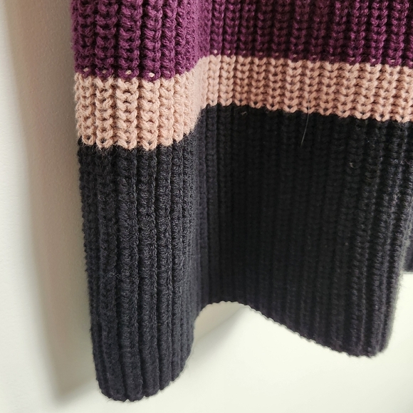 NWT TORRID Multi Stripe Women's Size 0 (12/L) Long Sleeve Knit Sweater Dress - Picture 7 of 13